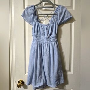 Cotton:On Open Back Lightweight Cotton Sun Dress, Smocked Stretchy Waist, Sz 8.